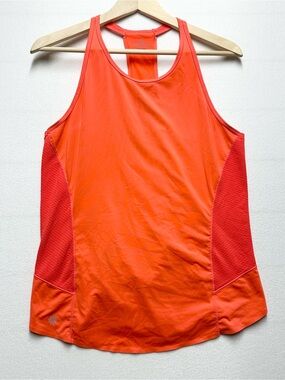 Athleta Women’s Medium Orange Racerback Athletic Tank Top Mesh Running